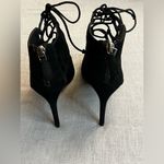 Alexandre Birman Black Suede Caged Sandals Photo 3
