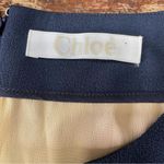 Chloé Chloe Womens Navy‎ Blue Long Sleeve A-Line Ruffle Hem Dress Size 44 Photo 4