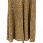 60’s Handmade Gold Beaded Sequin Cocktail Dress Short Sleeve Size L Photo 4