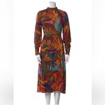 Farm Rio  Leopards Jungle Long Sleeve Dress Small NWOT Photo 1