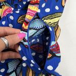 Tabitha Brown Target Size 0 Dress Maxi Mixed Floral Polka Dot Print Puff Sleeve Blue Photo 8