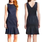 Banana Republic  sheath navy dress with frill hem women’s Size 4 Photo 2