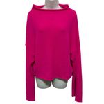 Free People  Hot Pink Celeste Dolmen Sleeve Sweater L Photo 4