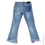 ZARA Trafaluc Denim Fray Culfcrop Fringe Hem One Pocket Ankle Jeans Size 4 Photo 1