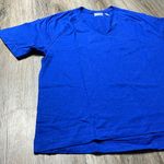 Zella Blue Mykonos Activewear Short Sleeve Tee Size Medium Photo 3