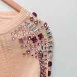 Merona NWT blush pink embellished diamond sweater sz small Photo 4