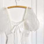 For Love & Lemons  • Posie Mini Dress crystal pleat lace tiered chiffon sheer Photo 13