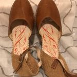 EVA SOLANA Women’s Tan & Brown Leather Wedge Sandals Size 8 Photo 11