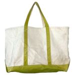 L.L. Bean Vintage 90s Boat and Tote Canvas Green Accents Bag Photo 0
