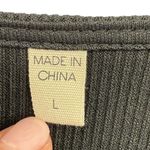 Dolan Black Floral Balloon Sleeve Ribbed Knit‎ Blouse Top Size Large Feminine Photo 3