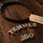 Signed John Candice Tennis Leather Bracelet Rhinestone Black Photo 3