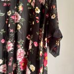 Torrid  Black Floral Chiffon Open Front Lightweight Kimono Plus Size 1/2 Photo 4