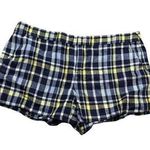 Joie  Plaid Shorts Women’s 12 Mini Navy Spring 100% Linen Style Photo 0