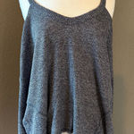 Deletta  Charcoal Knit Sweater Open Cold Shoulder Medium Photo 0