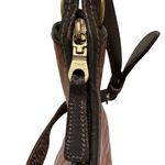 Dooney & Bourke Vintage Croc Embossed Leather Lg. Hobo Zip Closure Shoulder Bag Photo 3