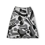 The Limited  Skirt Black Gray Abstract Geometric Print Small Vintage 1990s y2k Photo 3
