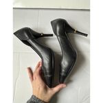 Tory Burch  Bernice Leather Pointed Toe Logo Charm High Heels Pumps Shoes Photo 2