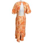 Significant Other Elena Midi Dress Women’s Size 8 Scarlet Poppy Cutout Orange Photo 7