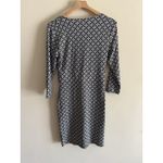 Talbots  Black Ivory Chain Link Surplice Wrap Bodice‎ Dress Sz M Medium Photo 2