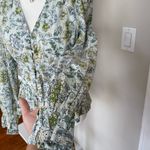 7 For All Mankind Floral Green and Blue Women's Top Size XS Photo 3