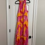Chic Soul  Pink and Orange Maxi Dress Photo 3