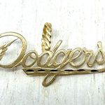 L.A. DODGERS 14K solid script logo pendant by Michael Anthony, NWOT Gold Photo 6