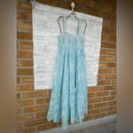 Love Shack Fancy Ayala Maxi Dress in Aqua Sea Blue Pastel Watercolor Flora… Photo 8