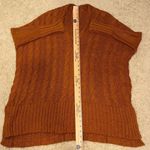 Free People  chunky cable knit oversized tunic sweater burnt‎ orange size XS Photo 9