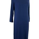 Chico's Chico’s Dress Midi Tee Shirt Scoop Neck 3/4 Sleeves Navy Blue Size 0 Women’s XS Photo 1