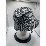 NWT Design Zebra Print Bucket Hat Black White Sz S/M Safari H0171 Photo 1