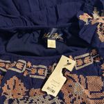 Francescas Blue Rain Off shoulder embroidered Shorts romper size Small NWT Photo 3