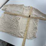 Vince Top Womens Medium Cream Beige Stretch Silk Popover Top In Chiffon Silk Photo 5