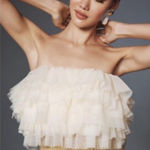 Sunday in Brooklyn Anthropologie  Strapless Layered Tulle Top Size Small NWT Photo 0