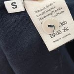 Sleeper Brigitte Linen Midi Dress Navy Size Small Puff Sleeve Tie Waist Classic Blue Photo 11