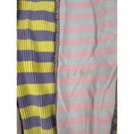 The Ragged Priest  - Patchwork Stripes One Shoulder Top & Pants in Green & Purple Photo 2