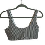 Hollister  Black and White Striped Scoop Neck Bikini Top Photo 0