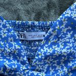ZARA  Blue and White Floral Blouse Photo 1