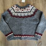 Stitch and Feather Fair Isle Toggle Cardigan sz L Gray Photo 9