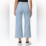 Paige  Genesee Crop Wide Leg Light Blue Jeans, Sz 28 Photo 5
