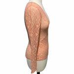 Victoria's Secret Victoria’s Secret Floral Sheer Lace Stretchy Long Sleeve‎ Wrap Top Pink 4 Photo 4