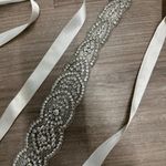 Silver Sparkle Wedding Gown Belt Photo 3