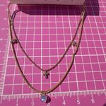 ALDO 2 pc bundle anklets Gold tone chain diamond paved cross pendants adjustable Photo 3