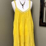 ZARA Trafaluc Collection yellow embroidered openwork mini dress Photo 1