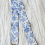 Floral and strawberry lanyard with Id/ card holder Blue Photo 2