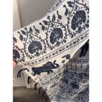 ELEPHANTS Duster Kimono Cardigan Coverup Boho Tassels ONE SIZE Blue Photo 2