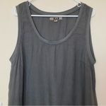 Flax  Serene Linen Sleeveless Maxi Tank Dress Slate Gray Small Relaxed Lagenlook Photo 2