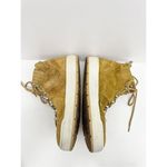 Marc Fisher High Top Sneaker Size 8.5 Fur Lined Tan Suede Lace Up Winter Booties Photo 6