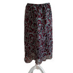 Dress Barn  | Floral Dotted Skirt Knee Length Lined Size Small Red Stretchy Photo 2