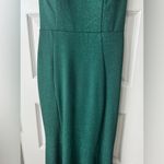 Hunter Windsor Keyla Open Back Fitted Formal Glitter Gown  Green NEW Size Small Photo 6