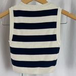 ZARA Knit Small Crop Top Tank Top Retro Academia Nautical Striped Photo 2